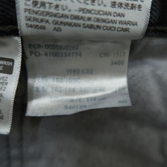 Levi's 505 Jeans Mens Size 40x32 Gray Regular Straight 100% Cotton Denim Fading - Picture 6 of 16